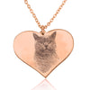 Personalized Heart With Engrave Pet Photo Necklace - Beleco Jewelry