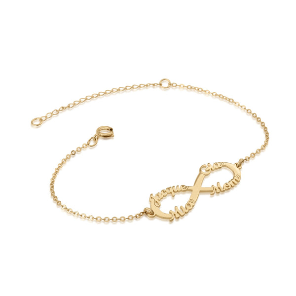 Personalized Infinity Bracelet With Four Names