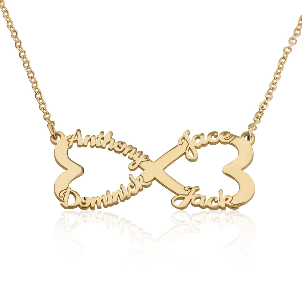 Personalized Infinity Necklace With Four Names