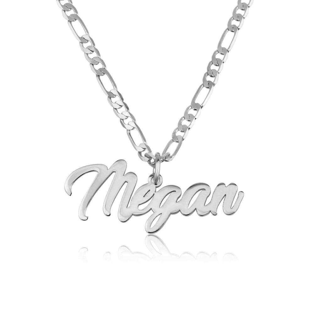 Personalized Name Necklace With Figaro Chain