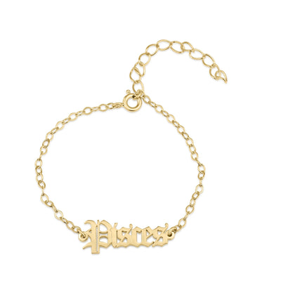 Pisces Script Bracelet