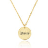 Pisces Script Disk Necklace - Beleco Jewelry
