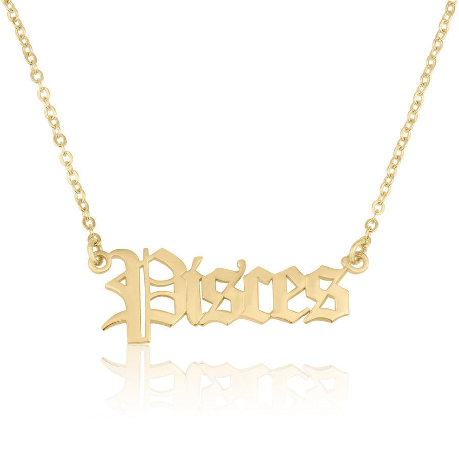 Pisces Script Necklace