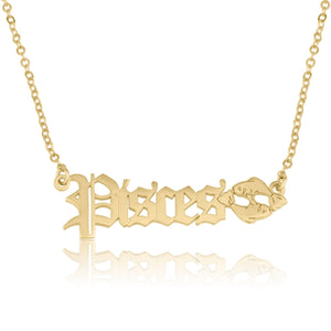Pisces Symbol Necklace - Beleco Jewelry