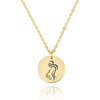 Pregnancy Announcement Engraving Disc Necklace - Beleco Jewelry