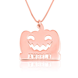 Pumpkin Necklace With Name - Beleco Jewelry