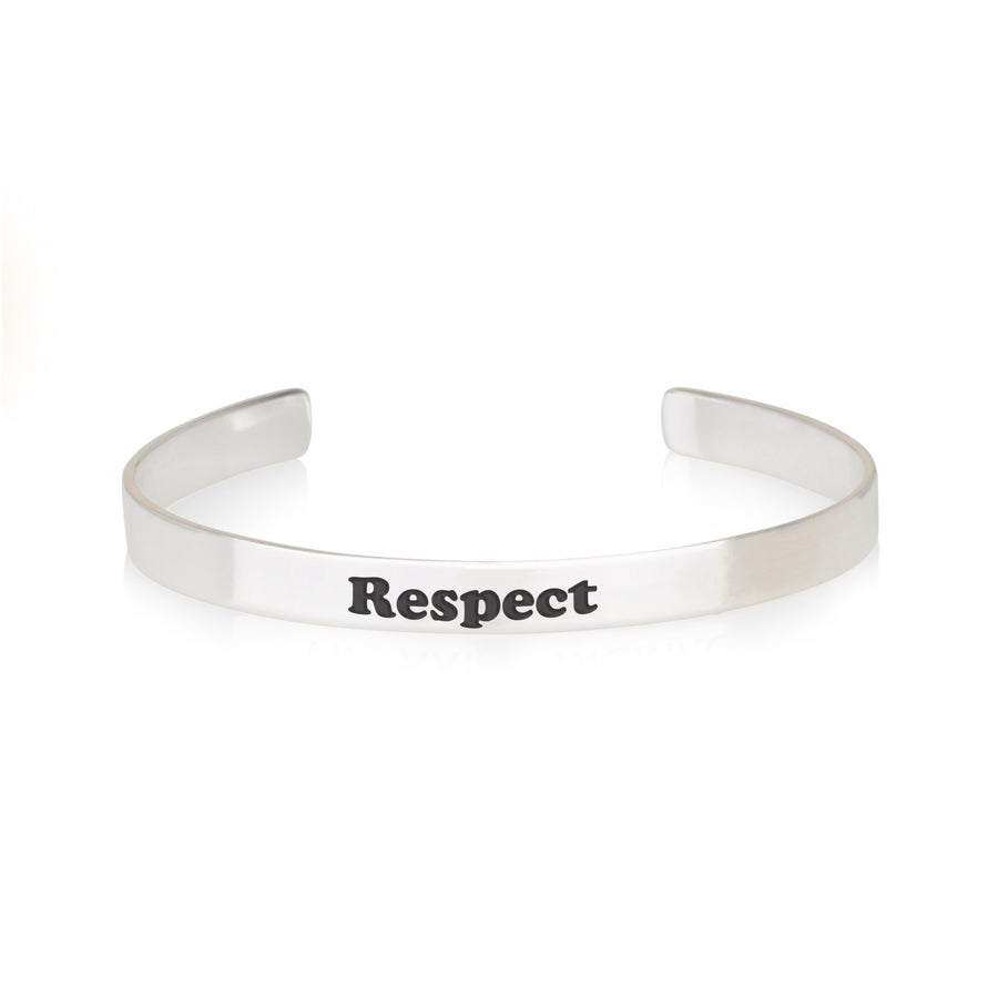 Respect Engraved Cuff Bracelet