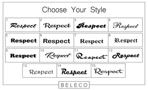 Respect Engraved Cuff Bracelet - Beleco Jewelry