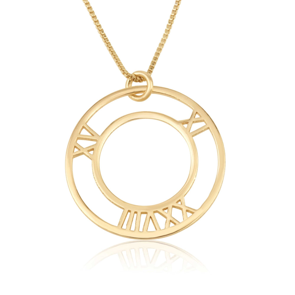Roman Numeral Circle Necklace
