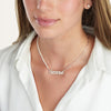 Russian Half Pearls Half Paperclip Name Necklace - Beleco Jewelry
