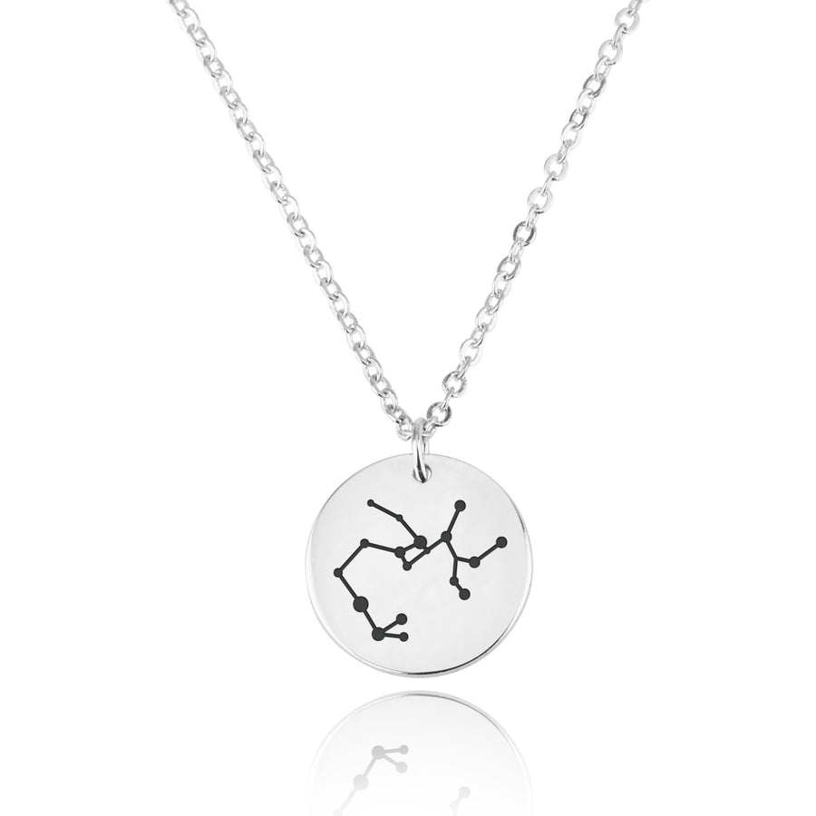 Sagittarius Celestial Constellation Disk Necklace