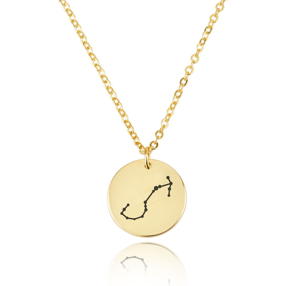 Scorpio Celestial Constellation Disk Necklace
