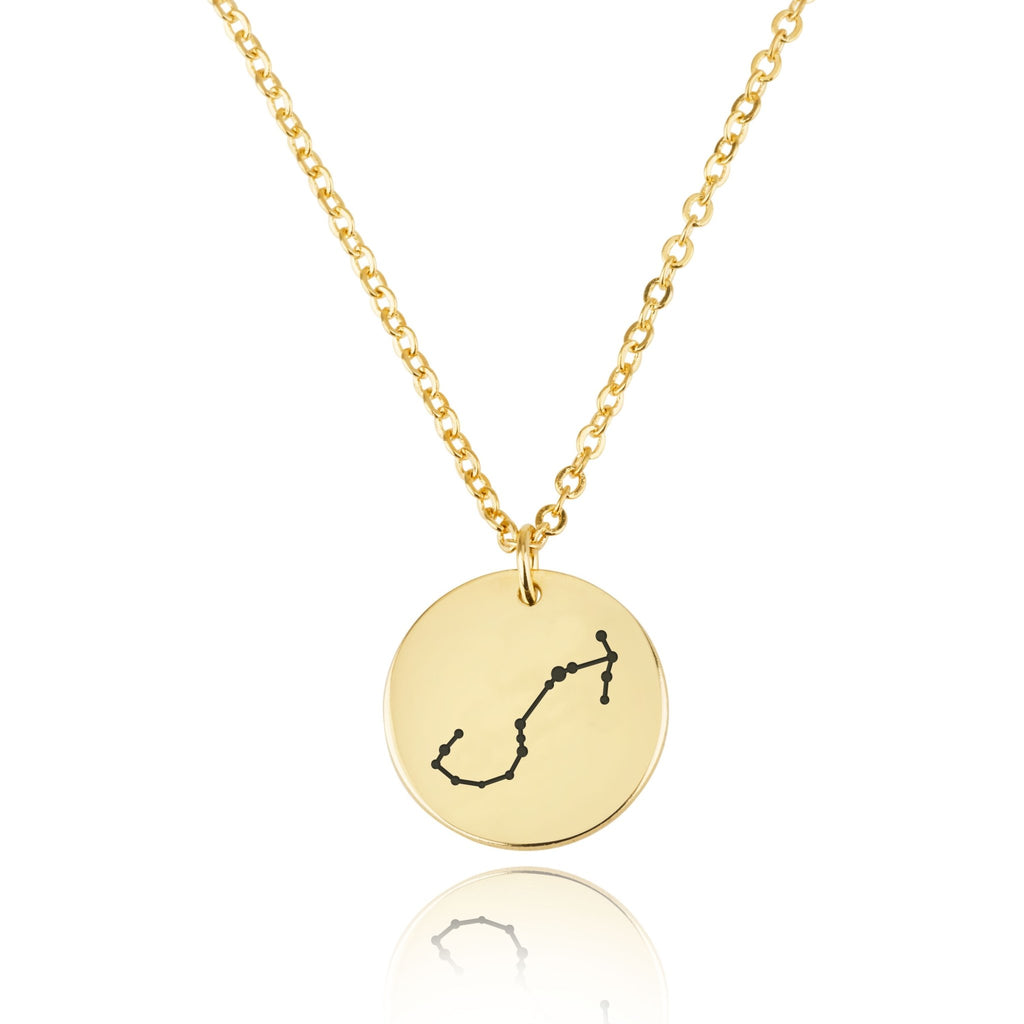 Scorpio Celestial Constellation Disk Necklace - Beleco Jewelry