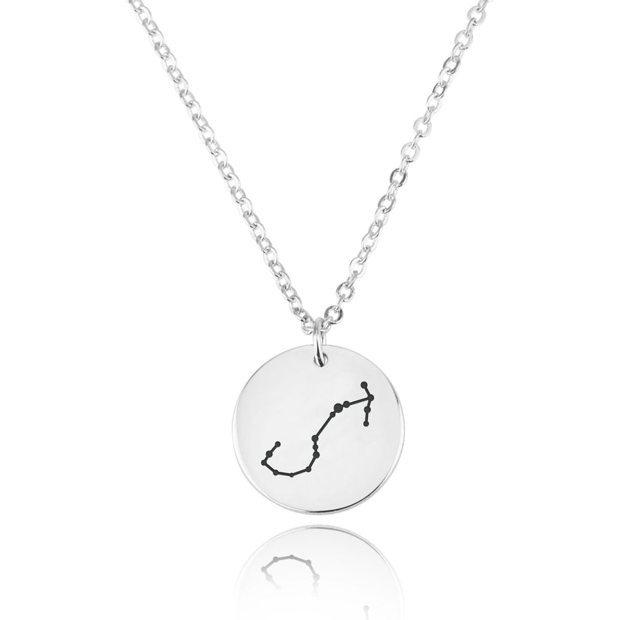 Scorpio Celestial Constellation Disk Necklace