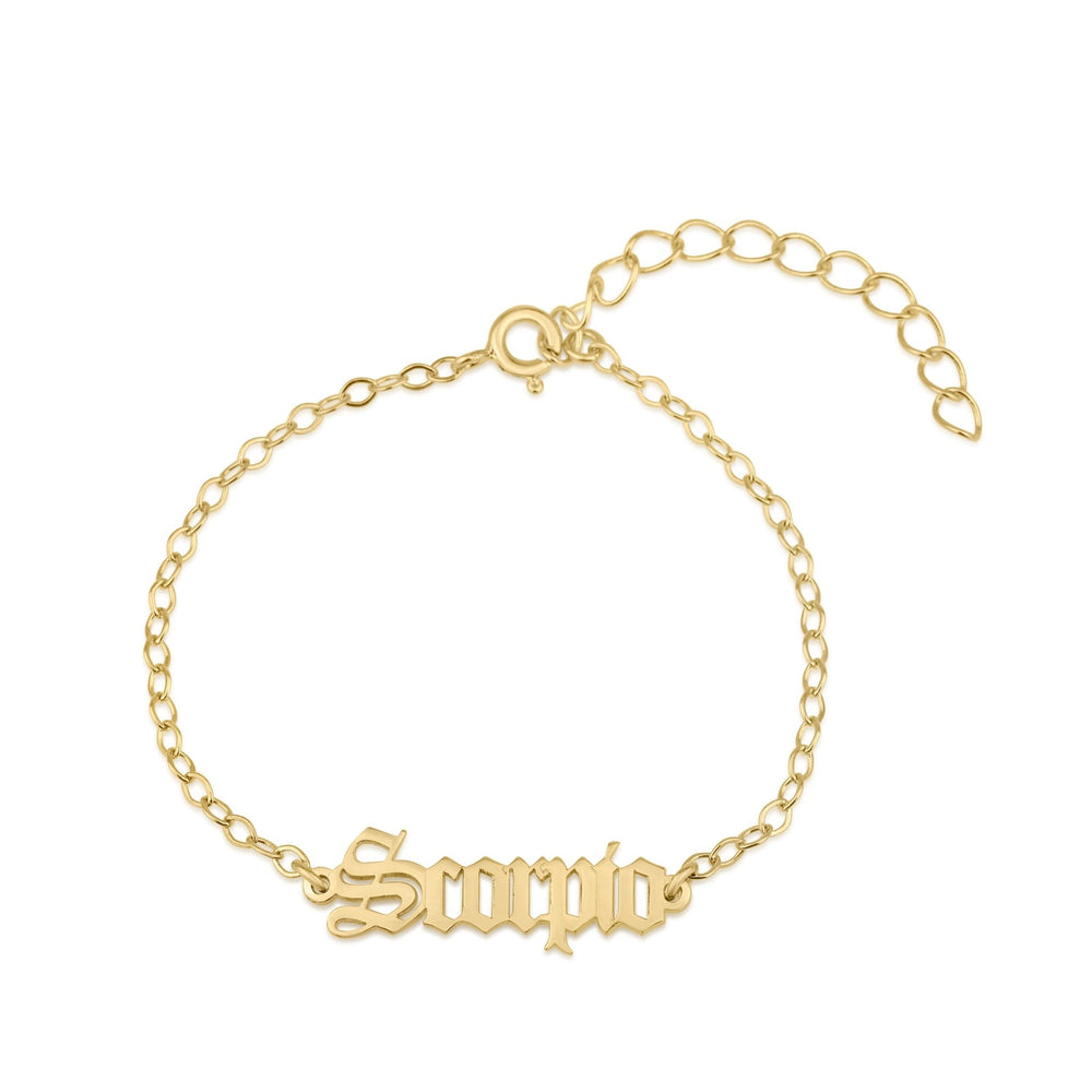 Scorpio Script Bracelet