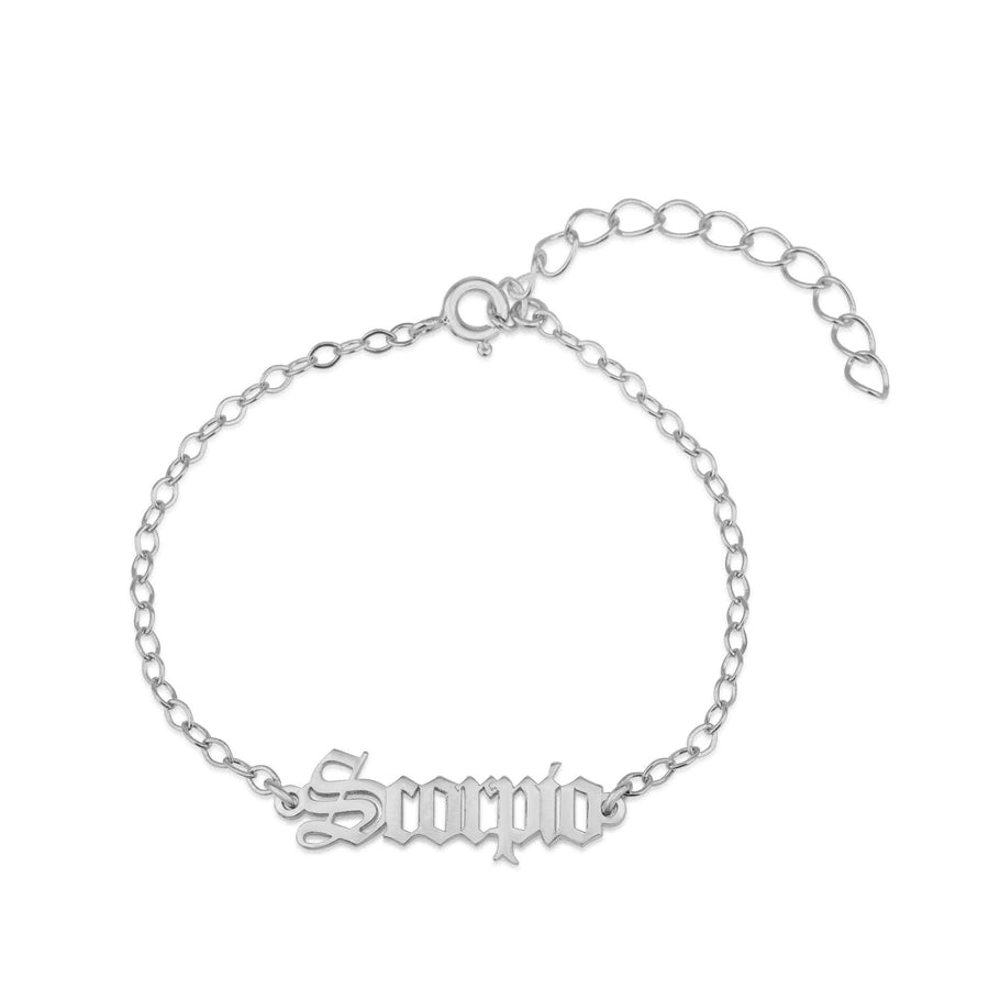 Scorpio Script Bracelet
