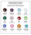 Scorpio Script Necklace With Swarovski Birthstone - Beleco Jewelry