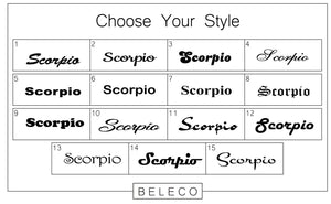 Scorpio Zodiac Engraved Cuff Bracelet - Beleco Jewelry