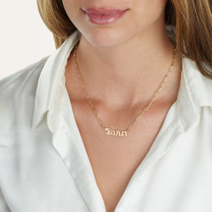 Thai Paperclip Name Necklace - Beleco Jewelry