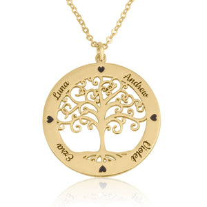 Tree Of life Necklace With Engraved Names - Beleco Jewelry