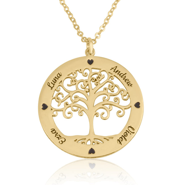 Tree Of life Necklace With Engraved Names