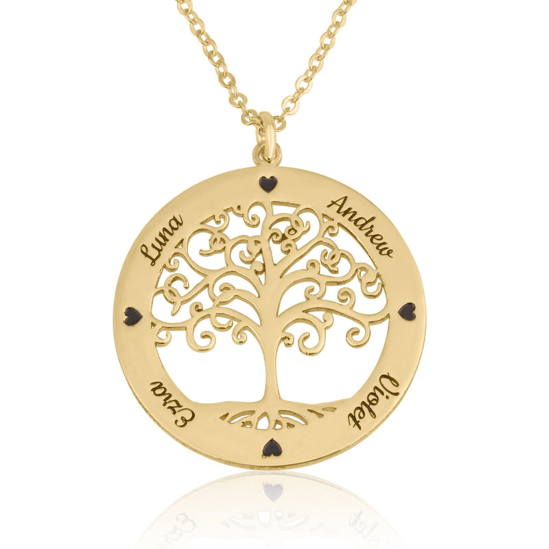 Tree Of life Necklace With Engraved Names - Beleco Jewelry