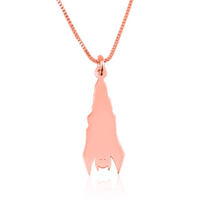 Upside Down Bat Necklace - Beleco Jewelry