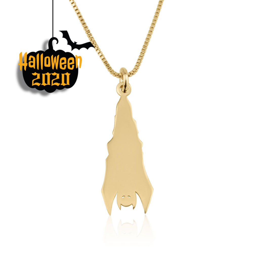 Upside Down Bat Necklace