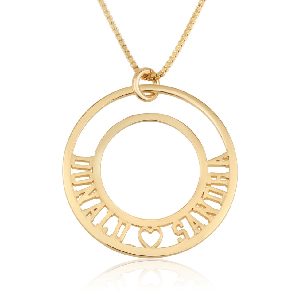 Valentines Day Necklace With Two Names