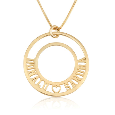 Valentines Day Necklace With Two Names