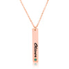 Vertical Bar Necklace With Engraving - Beleco Jewelry