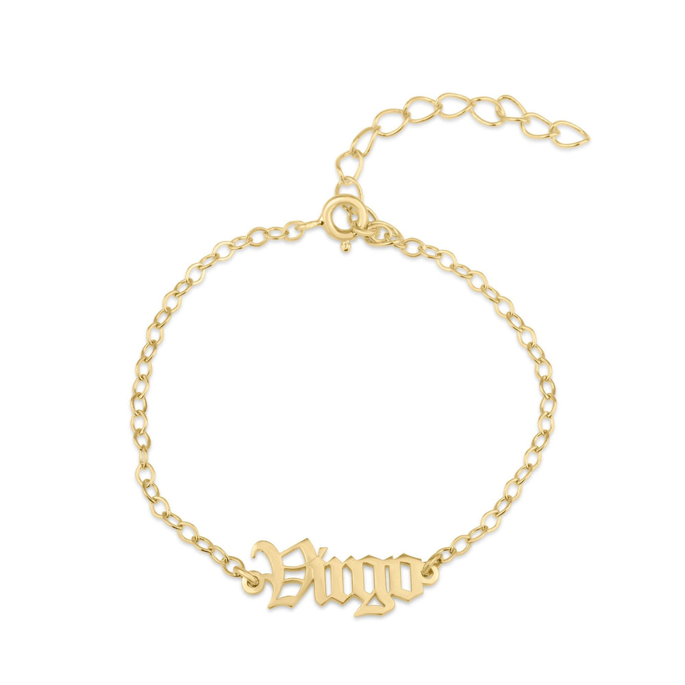 Virgo Script Bracelet