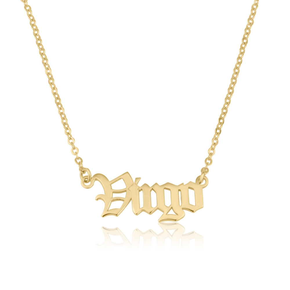 Virgo Script Necklace