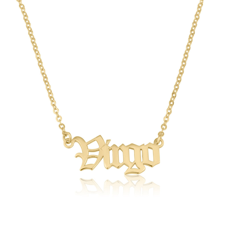 Virgo Script Necklace - Beleco Jewelry