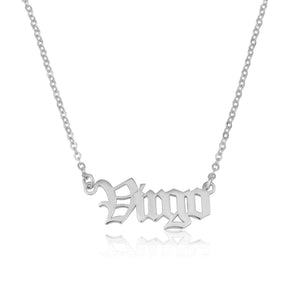 Virgo Script Necklace - Beleco Jewelry